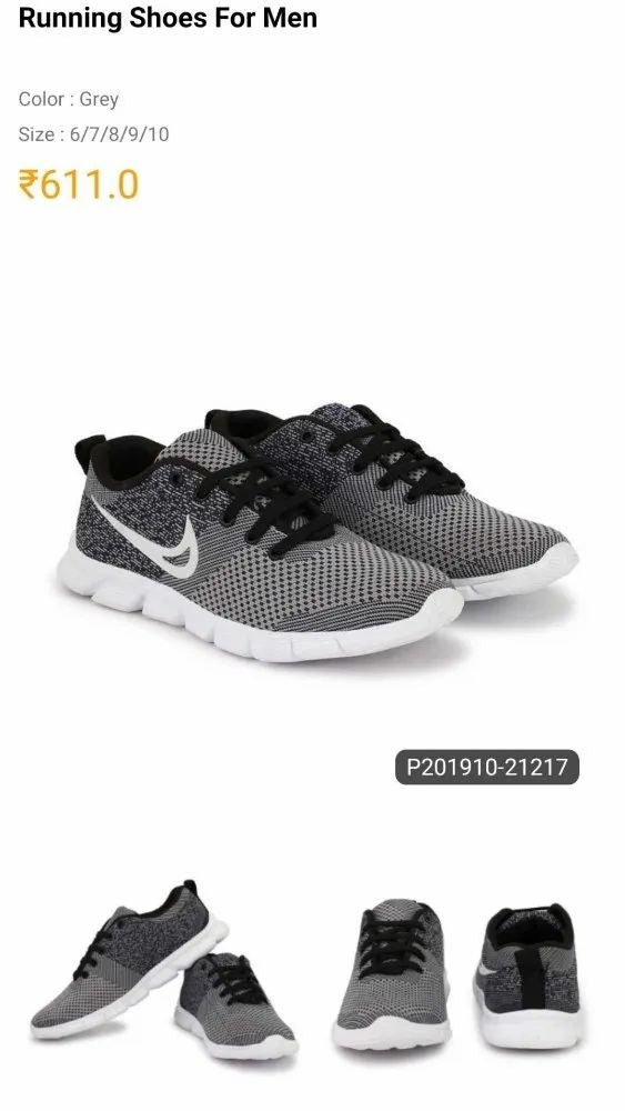 Running Shoes For Mens at βΉ 611/pair | Men Sport Shoes in Angul | ID: 21539288912
