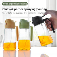 2-in-1 Kitchen Olive Oil Dispenser, Oil Sprayer, Grilling & Picnic Tools