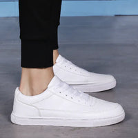 Casual Korean Style White Sneakers for Men
