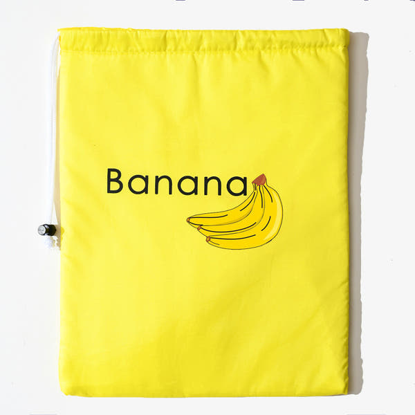 Insulated bag for keeping fresh: reusable storage organizer for bananas, lettuce and vegetables (drawstring closure)