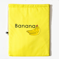 Insulated bag for keeping fresh: reusable storage organizer for bananas, lettuce and vegetables (drawstring closure)