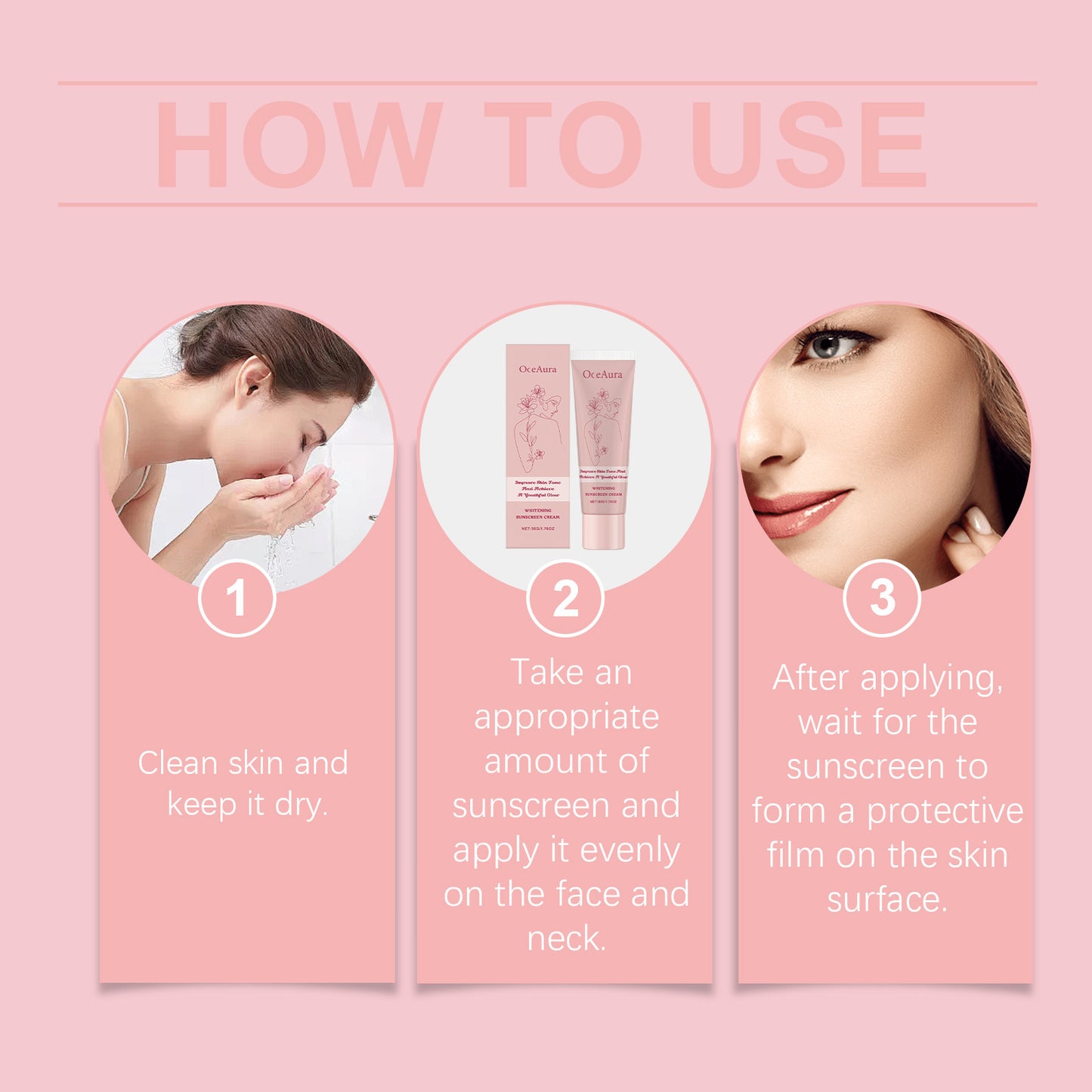 OceAura Face Protection Cream Face Body Moisturizing Radiance Uv Isolation Treatment Cream