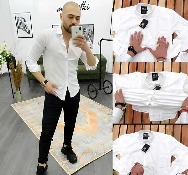 Mens Lycra Full Sleeves Casual Shirt
