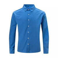Casual and fashionable cotton and linen slim fit shirt for men