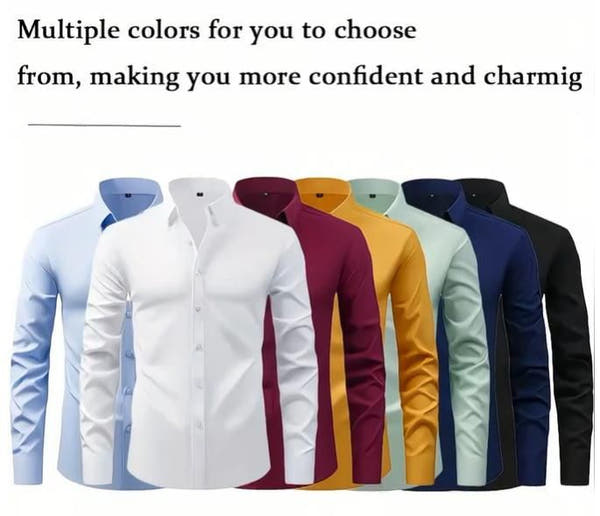 Men's Elegant Solid Long Sleeves Shirts (Pack of 4)