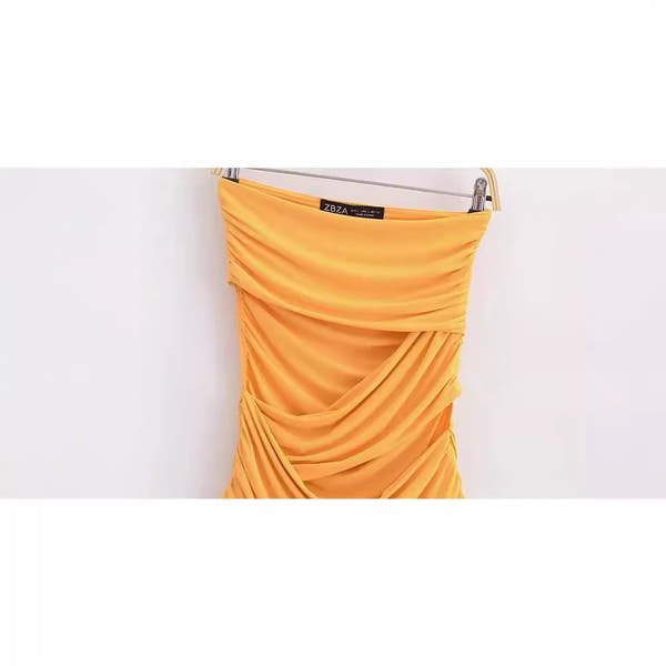 Straight neck off shoulder sexy bag hip opening design nylon dress