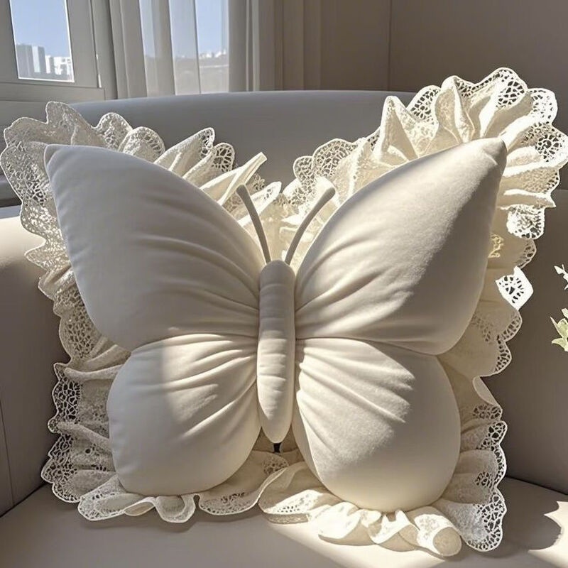 Butterfly Princess Pillow - Office, Living Room, Bedroom (with Bow). Sofa/Car Cushion, New Home Decor