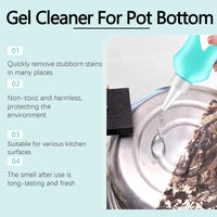 Kitchen Cleaner, Cooktop Range Hood Cooker Clean Oil Stains Black Dirt On The Bottom Of The Pan Cleanser