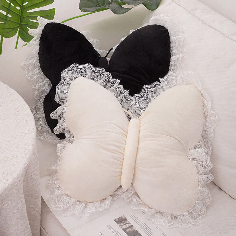 Butterfly Princess Pillow - Office, Living Room, Bedroom (with Bow). Sofa/Car Cushion, New Home Decor