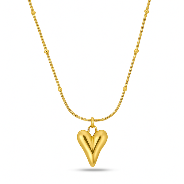 Heart Ball Pendant Necklace – Dainty Love Charm Jewelry Gift