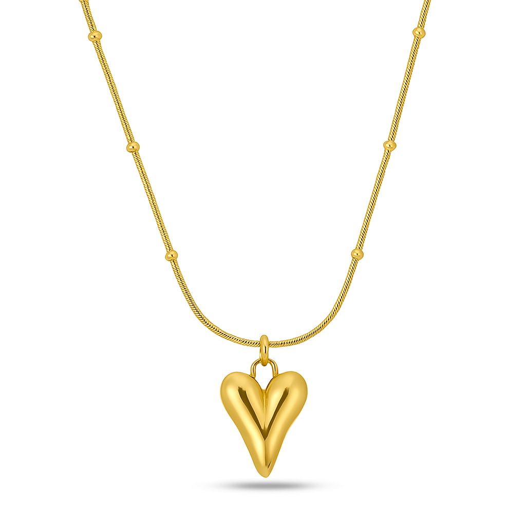 Heart Ball Pendant Necklace – Dainty Love Charm Jewelry Gift