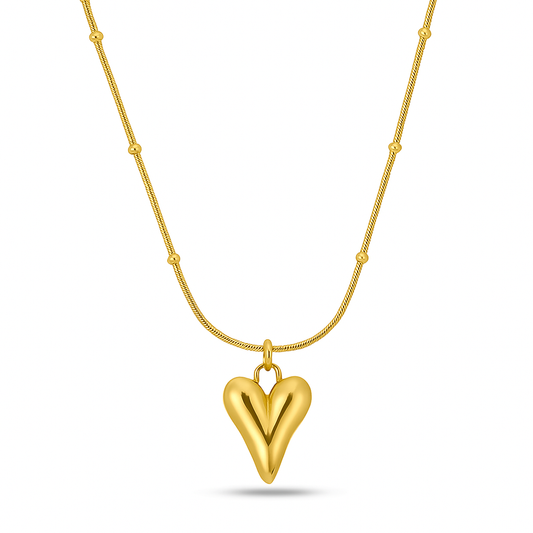 Heart Ball Pendant Necklace – Dainty Love Charm Jewelry Gift