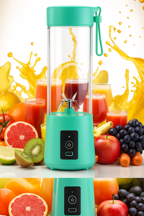 Keiby Citom Portable Electric Nail Drill J-u-!-c-e-r 380ML USB Rechargeable Blender Heavy Duty Juicer, 6 Blades, Mini Handheld Fruit Hand Mixer for Home & Outdoor Use