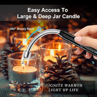 BELOXY USB Plasma Rechargeable Electric Gas Lighter for Kitchen, Pooja Room, Candles, BBQ, Multi Purpose - 360 Degree Flexible & Windproof (Multi, Pack of 1)-Single Unit | USB Plasma Type | NOT Gas