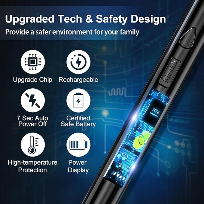 BELOXY USB Plasma Rechargeable Electric Gas Lighter for Kitchen, Pooja Room, Candles, BBQ, Multi Purpose - 360 Degree Flexible & Windproof (Multi, Pack of 1)-Single Unit | USB Plasma Type | NOT Gas