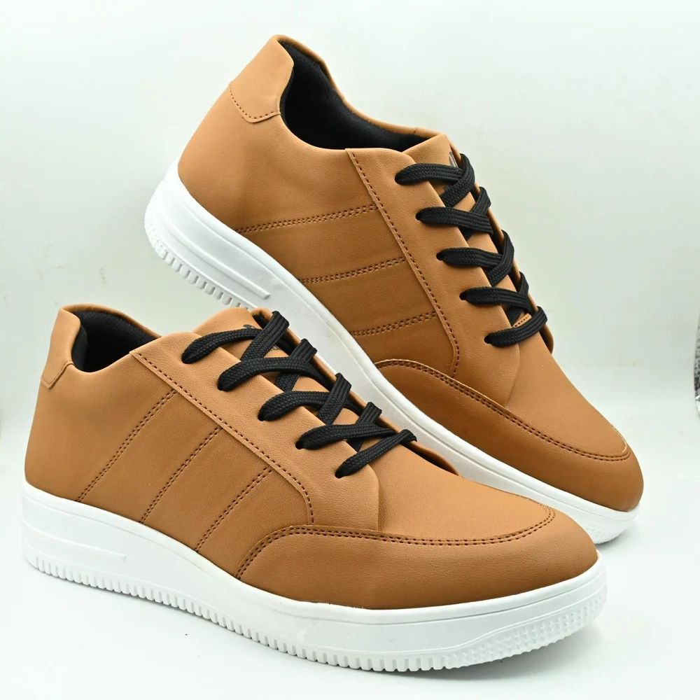 Men Brown Synthetic Leather Sneaker Shoes at ₹ 250/pair | Mauza-Ghatikia, Khandagiri | Bhubaneswar | ID: 2855866123662