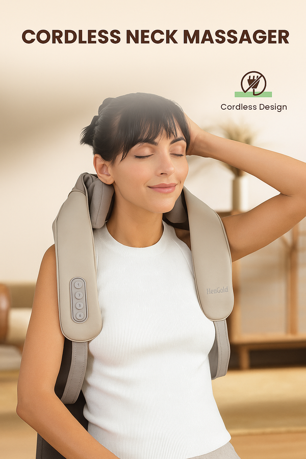 SELLASTIC Neck Back Shoulder Massager for Pain Relief Deep Tissue 5D Kneading Shiatsu Roller Massage Machine for Body Aches Pains with Infrared Heat Therapy for Body Relax, Neck Cervical, Muscles, Waist, Calf, Legs