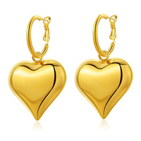 Chunky Heart Hoop Earrings