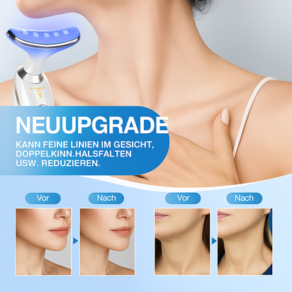 Wrinkle Remover Face Massager Slimming and Uplift Wand - Eye, Face, Neck Massage Roller, Double Chin Reducer, Skin Tightening Facial Toning for Smooth Glowing Skin (7 in 1 LED, Multicolor)