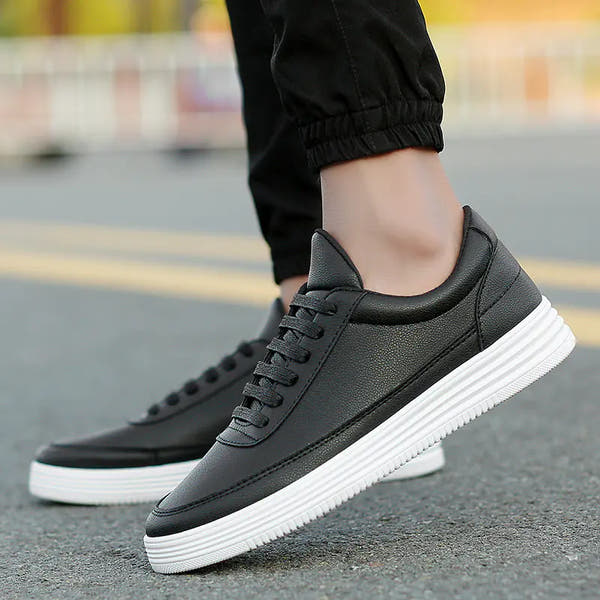 Casual Korean Style White Sneakers for Men